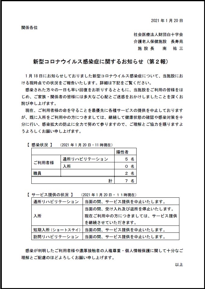 社会医療法人財団 白十字会 介護老人保健施設 長寿苑